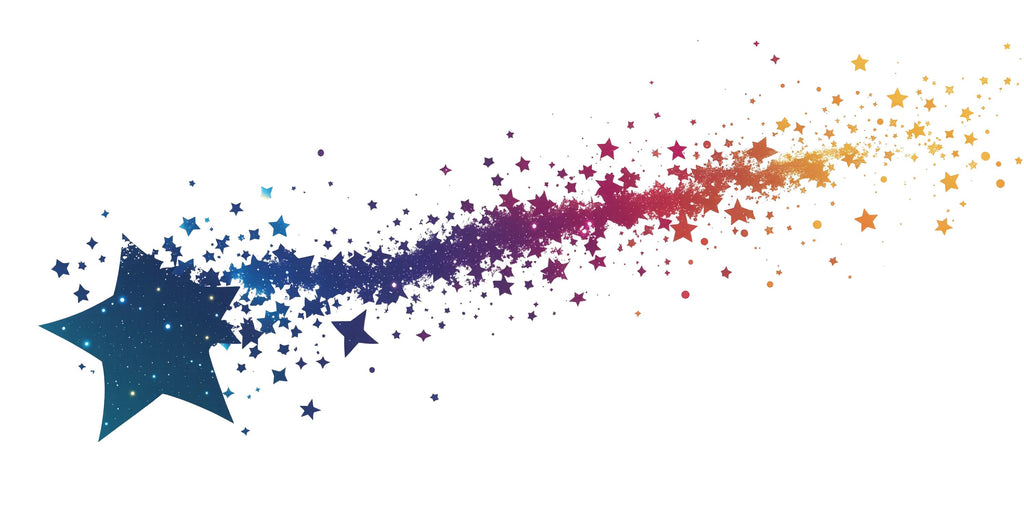 Shooting Star Wall Decal Rainbow Star Nursery Wall Art Kids Room 466mv