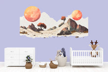 Load image into Gallery viewer, Desert Landscape Wall Decal Boho Nursery Wall Art Kids Room Decor 470mv