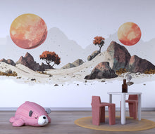 Load image into Gallery viewer, Desert Landscape Wall Decal Boho Nursery Wall Art Kids Room Decor 470mv
