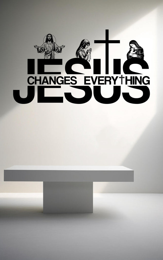 Jesus Changes Everything, Religious Wall Sign, Christian Wall Words, Church Sanctuary Wall Art, Church Wall Decor, Religious Wall Art 723LU
