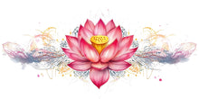 Load image into Gallery viewer, Pink Lotus Flower Wall Decal Watercolor Lotus Wall Art Peel And Stick Boho Floral Wall Sticker Bedroom Meditation Decor