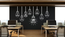 Load image into Gallery viewer, Business Motivation Wall Decal – Strategy Growth Goals Vision Success – Lightbulb Office Wall Sticker, Entrepreneur &amp; Startup Decor 736LU