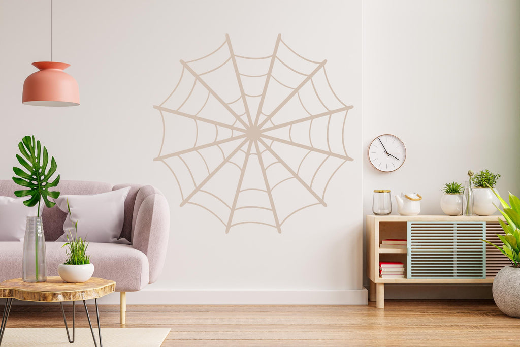 Spider web wall decal Spider web wall sticker Nursery kids room decor Halloween funny scary vinyl art decor Halloween Spooky web decal 739LU