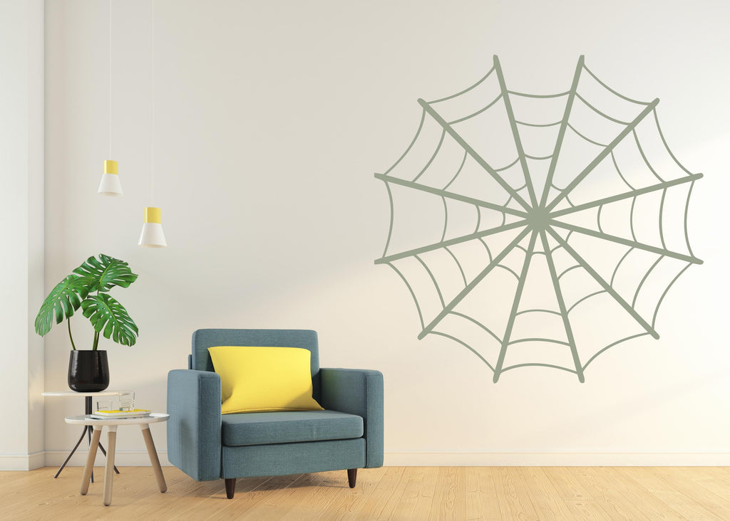 Spider web wall decal Spider web wall sticker Nursery kids room decor Halloween funny scary vinyl art decor Halloween Spooky web decal 739LU