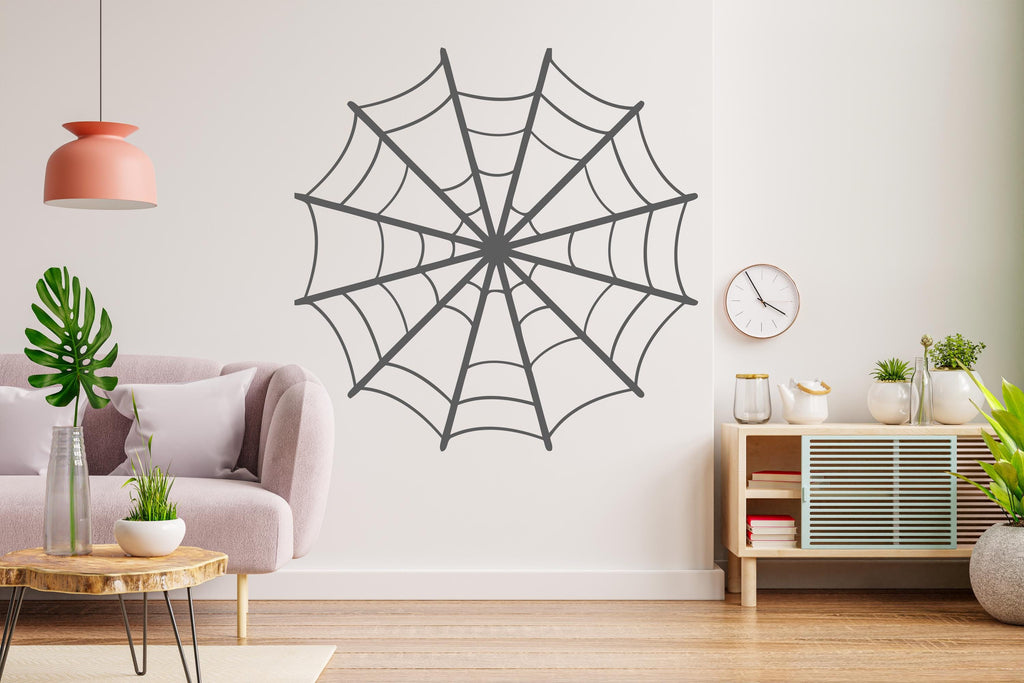 Spider web wall decal Spider web wall sticker Nursery kids room decor Halloween funny scary vinyl art decor Halloween Spooky web decal 739LU