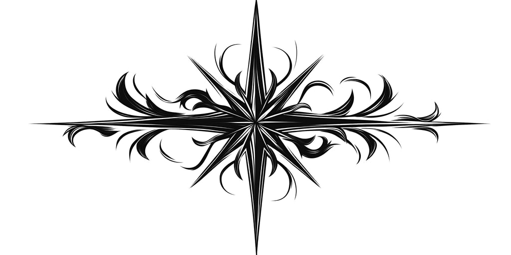 Compass Wall Decal Tribal Compass Rose Wall Art Peel And Stick Compass Star Wall Sticker Modern Minimalist Home Decor