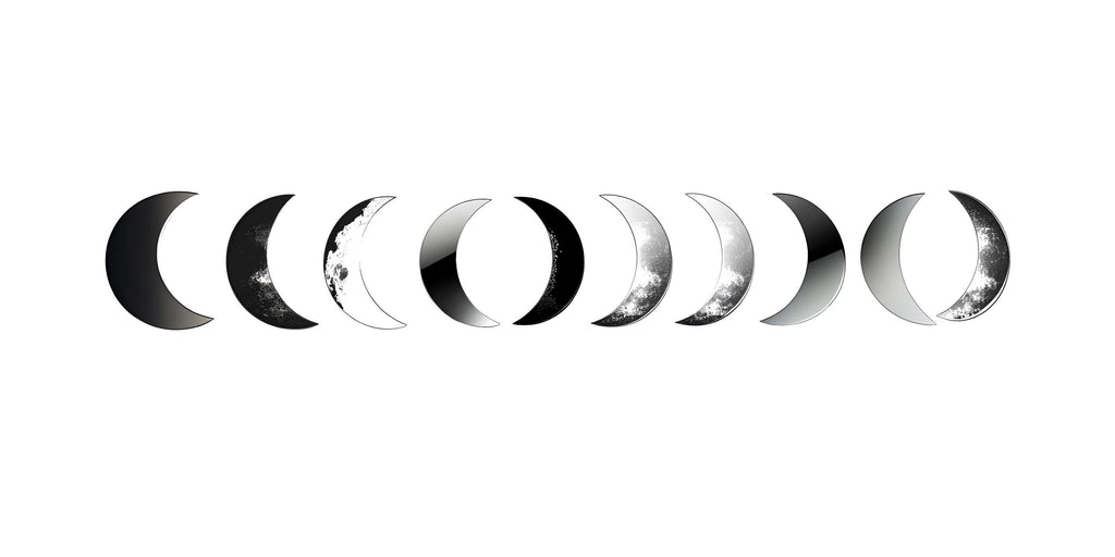Moon Phase Wall Art, Lunar Wall Decor Set, Celestial Moon Phases, Modern Living Room Wall Art, Minimalist Home Decor 132mv