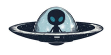 Load image into Gallery viewer, Cute Alien Wall Art, UFO Nursery Decor, Space Kids Room Art, Alien Spaceship Wall Mural 154mv