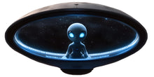 Load image into Gallery viewer, Alien UFO Wall Art, Space Nursery Decor, Blue Alien Kids Room Art, Modern Space Wall Art 155mv
