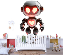 Load image into Gallery viewer, Cute Robot Wall Art, Robot Nursery Decor, Kids Room Robot Art, Heart Robot Wall Decor 156mv
