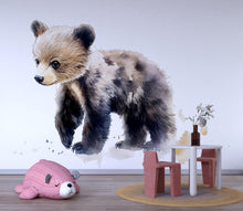 Load image into Gallery viewer, Baby Bear Wall Art, Bear Nursery Decor, Woodland Nursery Art 169mv