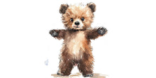 Load image into Gallery viewer, Cute Bear Wall Art, Bear Nursery Decor, Woodland Animal Art 171mv