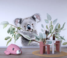 Load image into Gallery viewer, Cute Koala Wall Art, Koala Nursery Decor, Woodland Animal Art 173mv