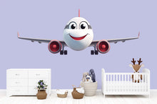 Load image into Gallery viewer, Cute Airplane Wall Art, Airplane Nursery Decor, Kids Room Plane Art, Baby Aviation Wall Art 185mv