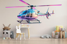 Load image into Gallery viewer, Cute Helicopter Wall Art, Helicopter Nursery Decor, Baby Aviation Wall Art, Kids Room Helicopter Art 187mv