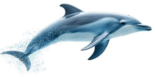 Load image into Gallery viewer, Dolphin Wall Decal for Nursery, Watercolor Dolphin Nursery Decor, Ocean Animal Wall Sticker, Baby Room Wall Art 203mv