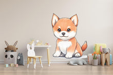Load image into Gallery viewer, Cute Fox Mural, Fox Nursery Decor, Woodland Wall Art 221mv