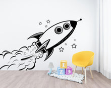 Load image into Gallery viewer, Space Decals, Stars Wall Decals, Planets Wall Decal, Rocket Decal, Solar System Decals, Сosmonaut Decal, Nursery Decals, Kids room 724LU