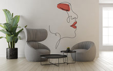Load image into Gallery viewer, Beauty Salon Decor, Eyelashes Wall Decal Beauty Salon Gifts Outline Face Wall Decor Lashes Lips Stickers SPA Women Make up Unique Gift 725LU
