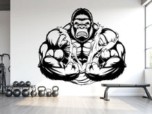 Load image into Gallery viewer, Gorilla Gym Wall Decor No Pain No Gain Fitness Wall Art Gym Wall Decals Gorilla Wall Decal Crossfit Gifts Home Gym Sticker Gym 1029RS
