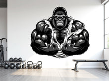 Load image into Gallery viewer, Gorilla Gym Wall Decor No Pain No Gain Fitness Wall Art Gym Wall Decals Gorilla Wall Decal Crossfit Gifts Home Gym Sticker Gym 1030RS