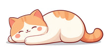 Load image into Gallery viewer, Sleeping Cat Wall Decal Nursery Cat Wall Art Baby Room Decor Cute Cat Sticker Kids Room Animal Mural 225mv