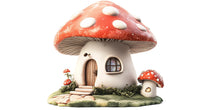 Load image into Gallery viewer, Mushroom Fairy House Wall Decal Nursery Woodland Wall Art Baby Room Decor Fantasy Sticker Kids Room Mural 230mv