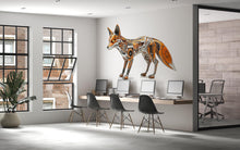Load image into Gallery viewer, Cyber Fox Wall Decal, Futuristic Fox Wall Art Sticker, Robotic Animal Wall Decor, Tech Fox Wall Art, Modern Statement Wall Decal