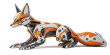 Load image into Gallery viewer, Cyber Fox Wall Decal, Futuristic Fox Wall Art Sticker, Robotic Animal Wall Decor, Tech Fox Wall Art, Modern Statement Wall Decal
