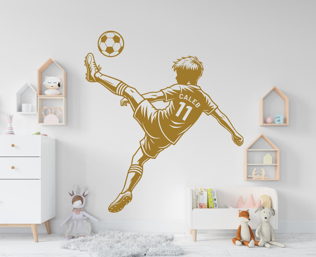 Soccer wall decor, Football Wall Decal Sport Vinyl, Football stickers, Boys Passion, Goal Wall Art, Wall Stickers, Kids Room, Decor