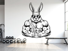 Load image into Gallery viewer, Rabbit Gym Wall Decal: Fitness Crossfit Home Gym Decor