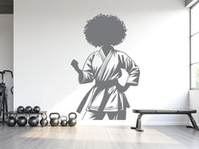 Load image into Gallery viewer, Karate Girl Wall Decal Girl Karate wall Decor Sport Art Vinyl Karate Wall Stickers Bedroom Gym Workout Girl Motivation wall art
