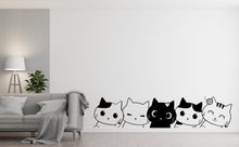 Load image into Gallery viewer, Peeking Cat Wall Art Decal, Cat wall decals, Gift for Kids, Grooming wall decor, Veterinary decals, Pet shop cat wall vinyl decal 742LU