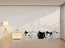 Load image into Gallery viewer, Peeking Cat Wall Art Decal, Cat wall decals, Gift for Kids, Grooming wall decor, Veterinary decals, Pet shop cat wall vinyl decal 742LU