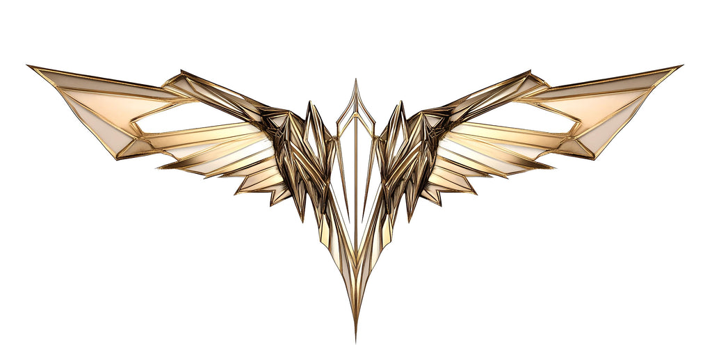 Gold Wing Wall Art, Geometric Angel Wings Decor, Modern Luxury Wall Art, Abstract Wings Wall Decor, Statement Home Art 247mv