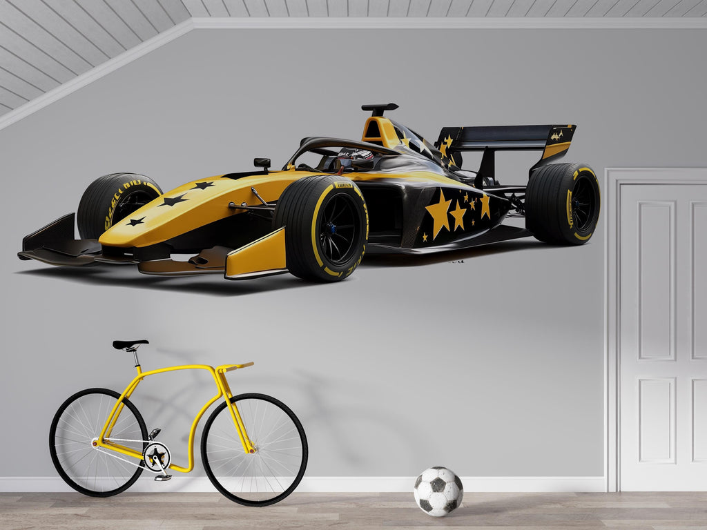 Formula Race Car Wall Mural Kids Room Racing Car Wallpaper Boys Decor 264mv