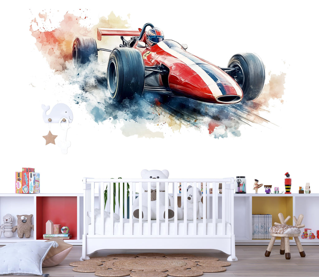 Formula Race Car Wall Art Kids Room Nursery Decor Printable 297mv