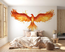 Load image into Gallery viewer, Phoenix Wall Decal – Fire Phoenix Wall Art, Mythical Bird Wall Sticker, Bedroom Statement Wall Decor 308mv