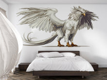 Load image into Gallery viewer, Griffin Wall Decal – Mythical Griffin Wall Art, Fantasy Creature Wall Sticker, Elegant Bedroom Wall Decor 310mv