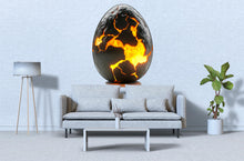 Load image into Gallery viewer, Dragon Egg Wall Decal – Glowing Cracked Dragon Egg Wall Art, Fantasy Wall Sticker, Modern Statement Decor 315mv