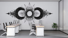 Load image into Gallery viewer, Abstract Celestial Wall Mural Modern Geometric Line Art Office Decor 335mv