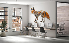 Load image into Gallery viewer, Mechanical Fox Wall Art Cyber Animal Mural Tech Decor 358mv