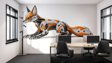 Load image into Gallery viewer, Robotic Fox Wall Art Futuristic Animal Mural Tech Decor 360mv