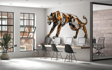 Load image into Gallery viewer, Geometric Panther Wall Art Low Poly Big Cat Modern Decor 365mv