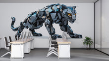 Load image into Gallery viewer, Black Panther Wall Art Geometric Big Cat Modern Decor 366mv