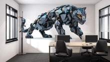 Load image into Gallery viewer, Black Panther Wall Art Geometric Big Cat Modern Decor 366mv