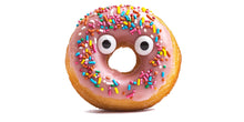 Load image into Gallery viewer, Cute Donut Wall Decal, Kawaii Donut Wall Art, Bakery Wall Sticker, Coffee Shop Wall Decor, Dessert Cafe Wall Decal
