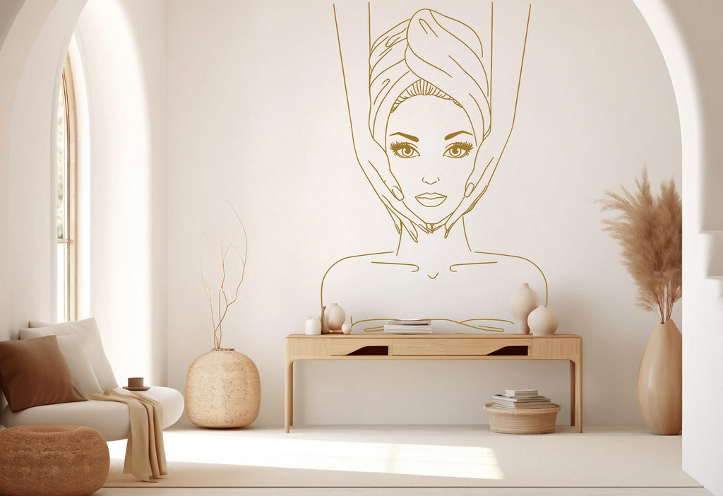 Facial SPA Wall Decal Aesthetic Beauty Salon Gifts Wall Decor Lashes Stickers Make up Unique Gift
