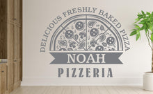 Load image into Gallery viewer, Custom Name Pizza Wall Decal | Restaurant Pizzeria Decor