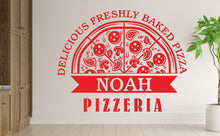 Load image into Gallery viewer, Custom Name Pizza Wall Decal | Restaurant Pizzeria Decor